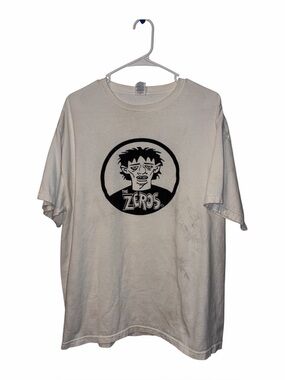 "The Zeros" Band Graphic T-Shirt Size XL Thrashed LA Punk